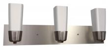 AFX Lighting, Inc. DEV418SNEC - Four Light Satin Nickel White Glass Glass Vanity