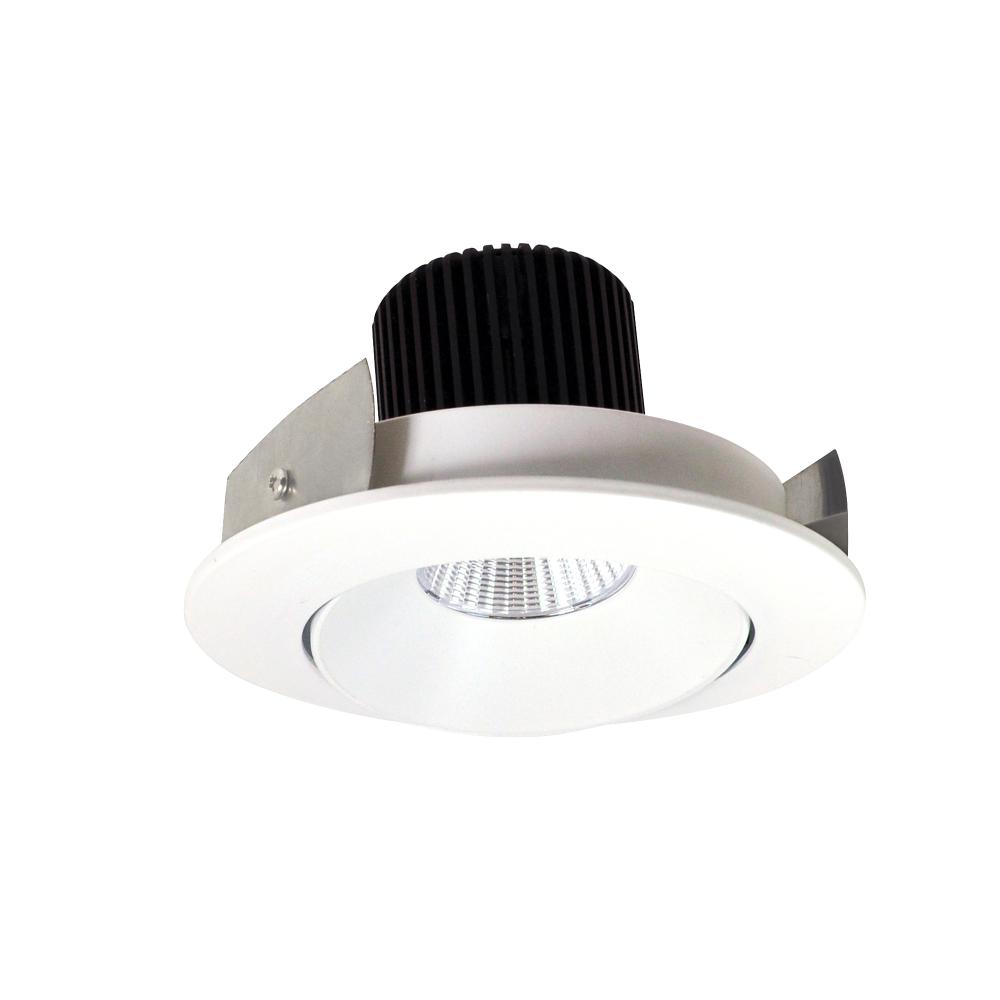 4" Iolite LED Round Adjustable Cone Reflector, 1000lm / 14W, 3500K, Matte Powder White Reflector