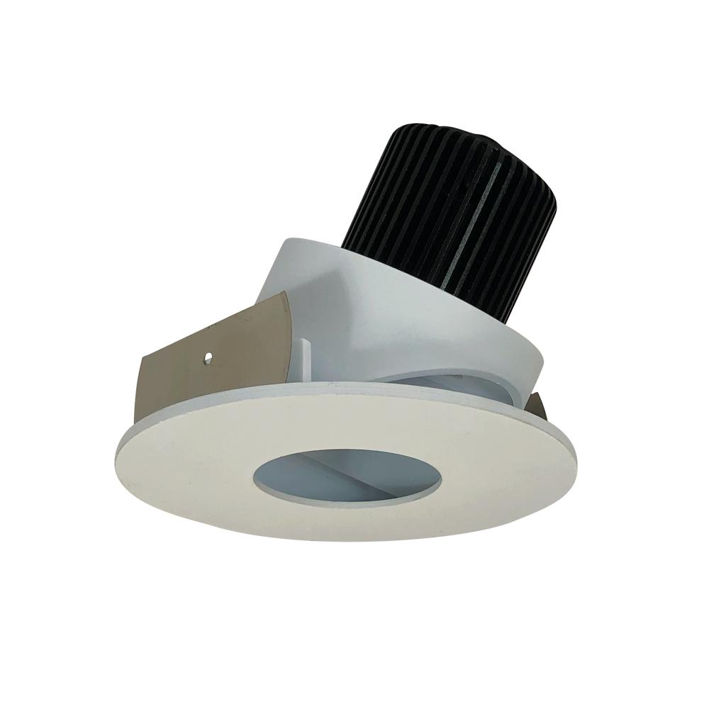 4" Iolite LED Round Adjustable Pinhole, 1000lm / 14W, 4000K, White Pinhole / White Flange
