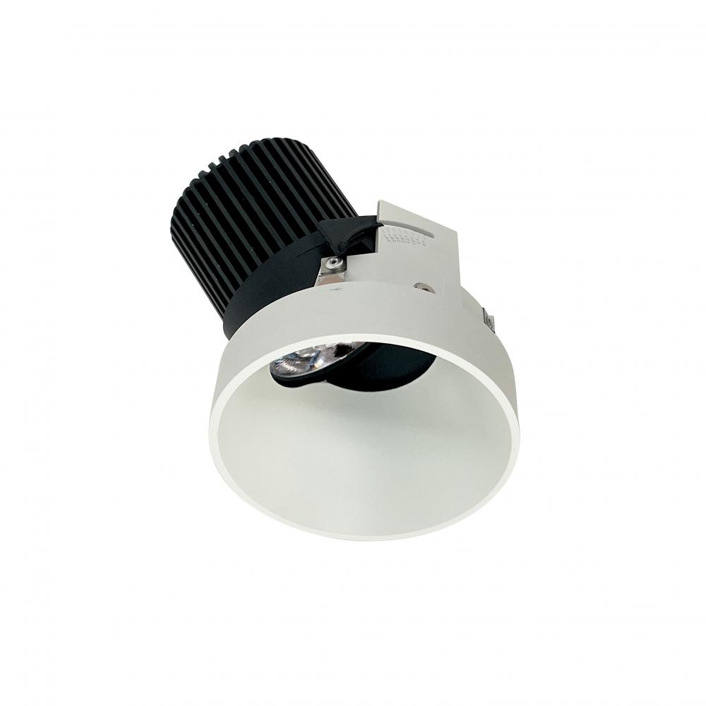 4" Iolite LED Round Trimless Adjustable Slot, 10-Degree Optic, 800lm / 12W, 2700K, White
