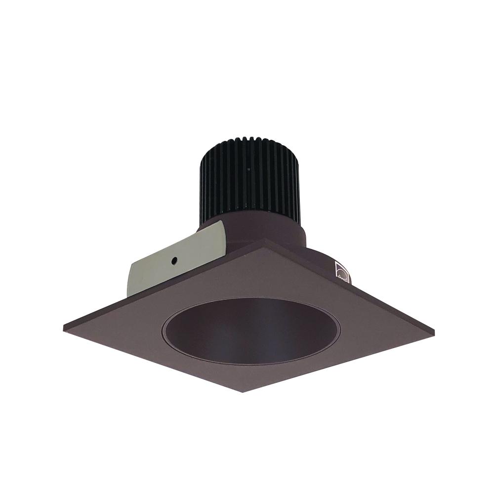 4" Iolite LED Square Reflector with Round Aperture, 10-Degree Optic, 800lm / 12W, 3000K, Bronze