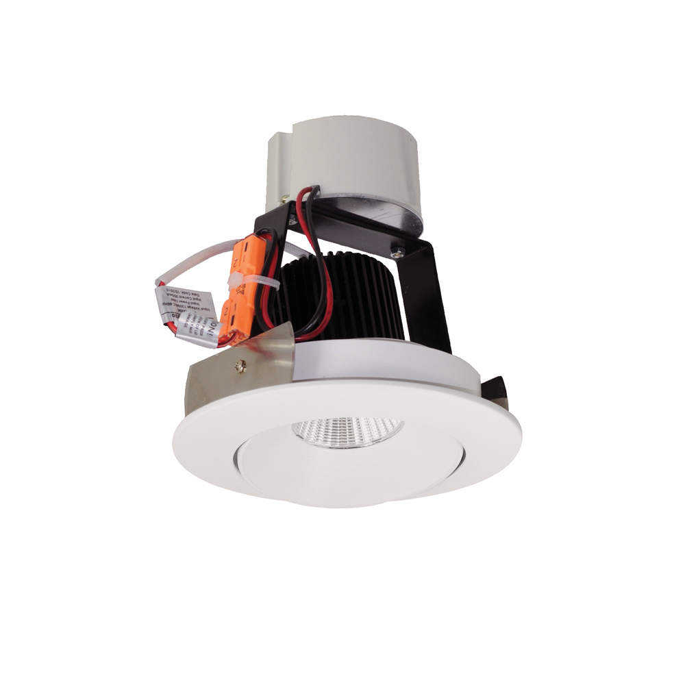 4" Iolite LED Round Adjustable Cone Retrofit, 800lm / 12W, 5000K, Matte Powder White Reflector /