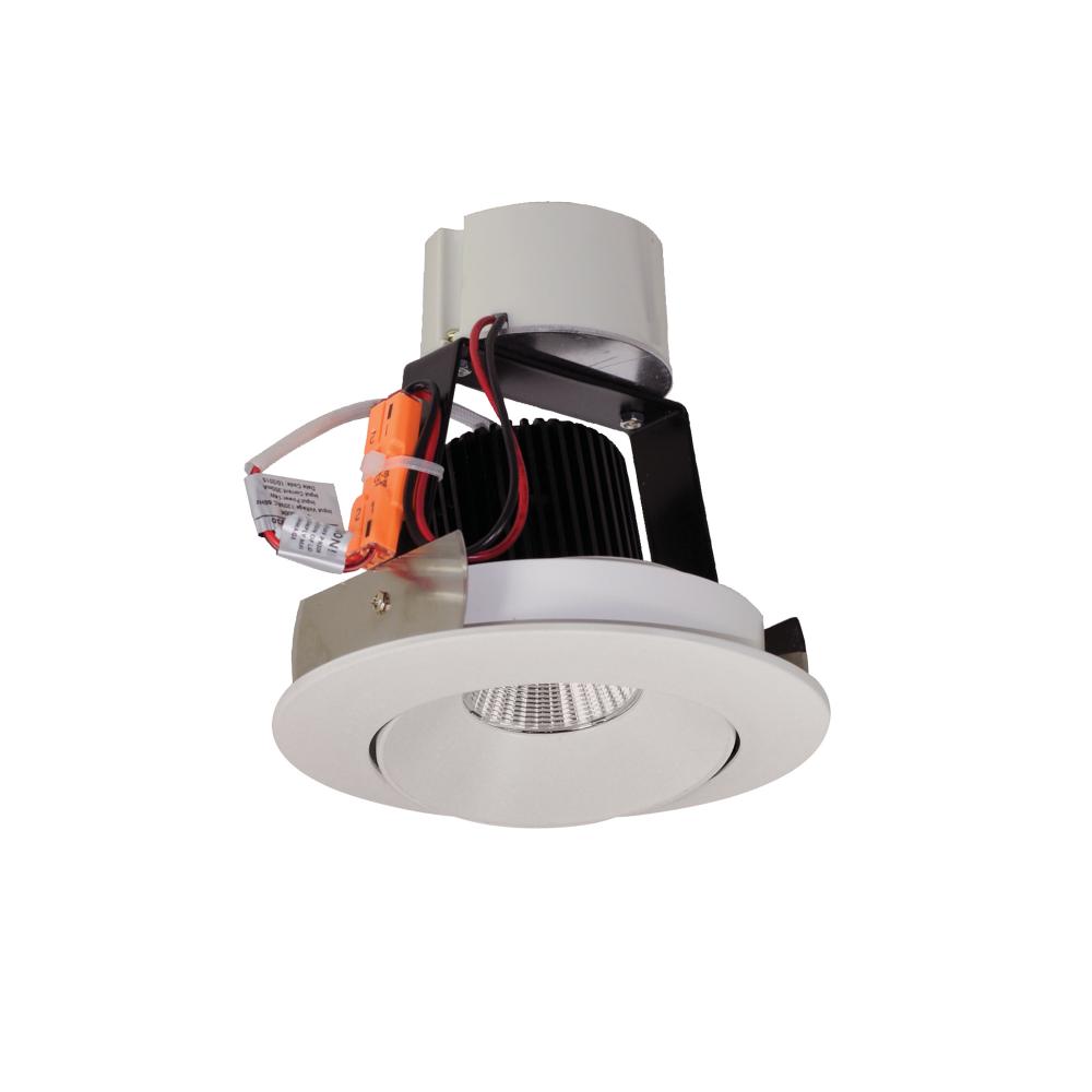 4" Iolite LED Round Adjustable Cone Retrofit, 1000lm / 12W, 3000K, White Reflector / White