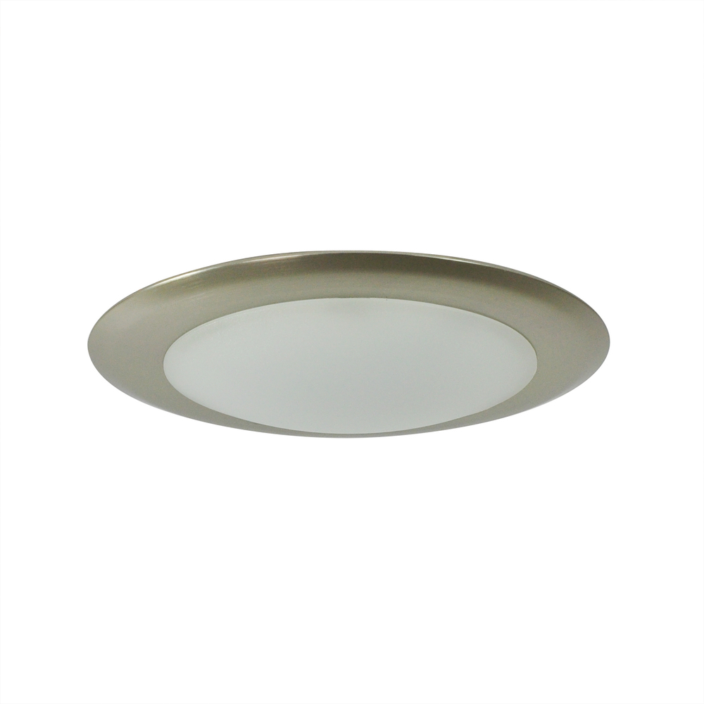 6" AC Opal LED Surface Mount, 1150lm / 16.5W, 3000K, Natural Metal finish