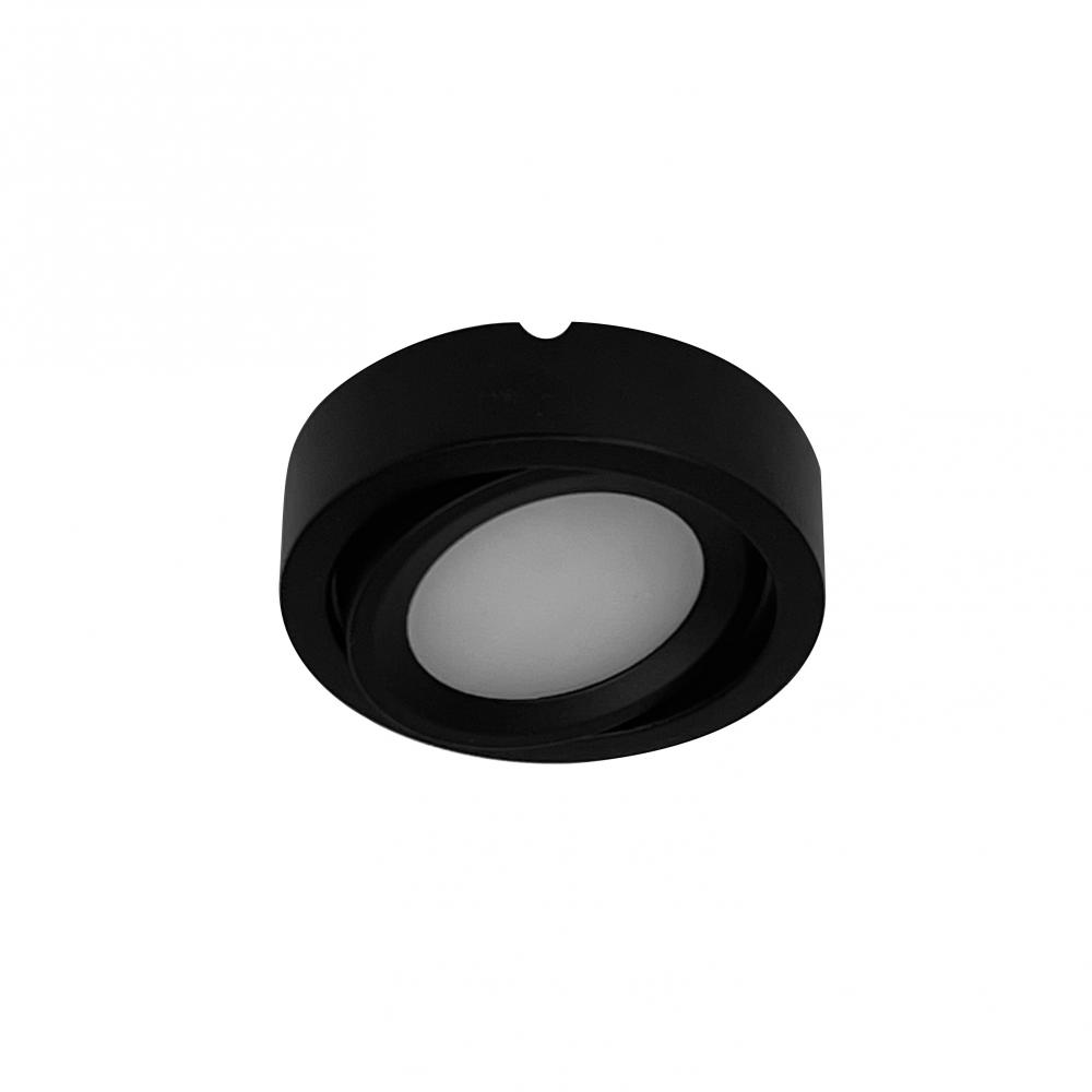 12V Josh Adjustable LED Puck Light, 300lm / 3000K, Black Finish
