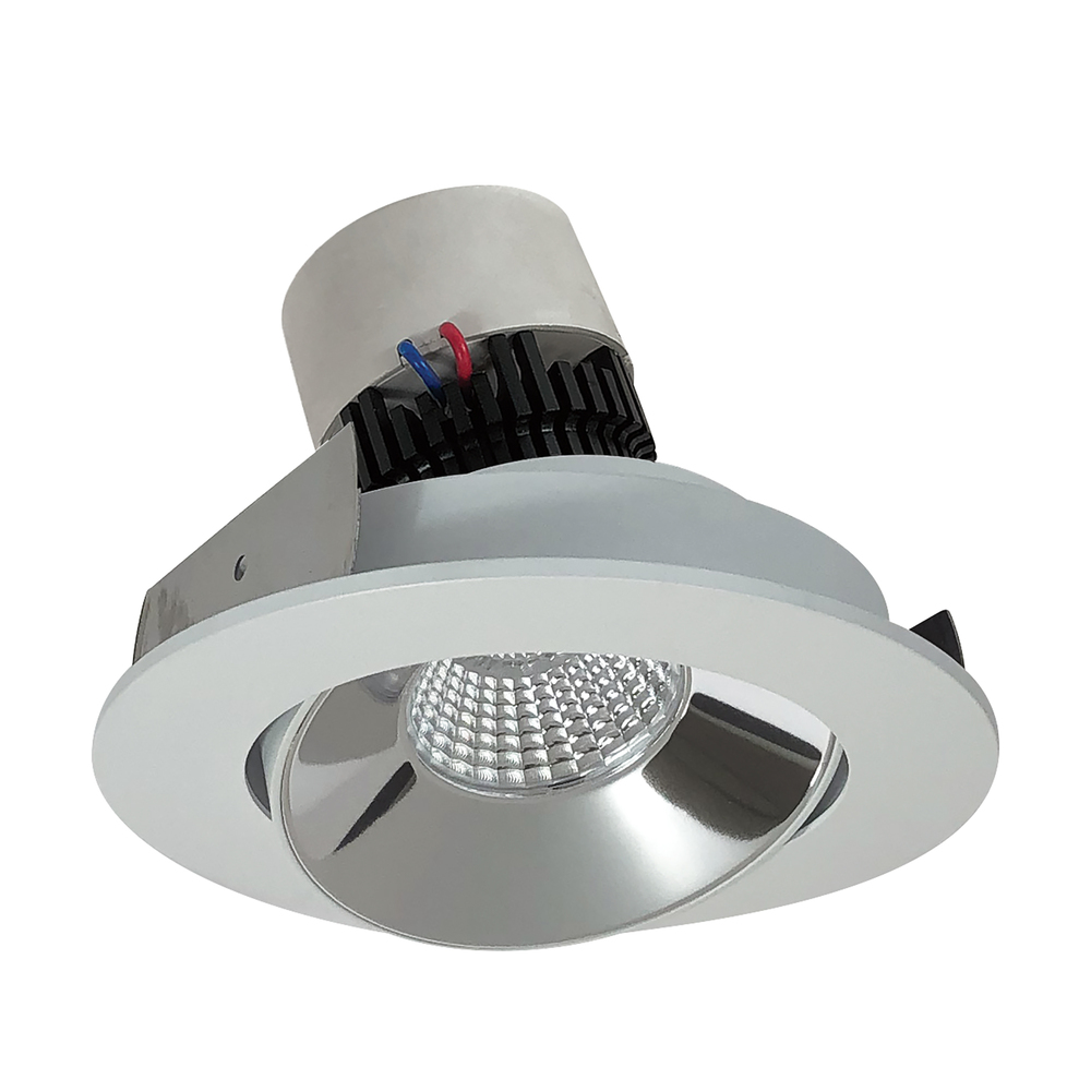 4" Pearl LED Round Adjustable Cone Retrofit, 1000lm / 12W, 3000K, Specular Clear Reflector /