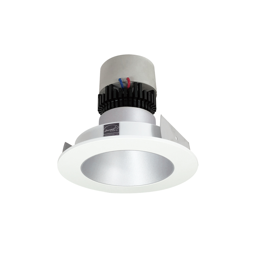 4" Pearl LED Round Retrofit Reflector, 1000lm / 12W, 2700K, Haze Reflector / Matte Powder White