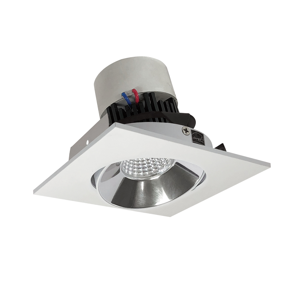 4" Pearl LED Square Adjustable Cone Retrofit, 1000lm / 12W, 2700K, Specular Clear Reflector /