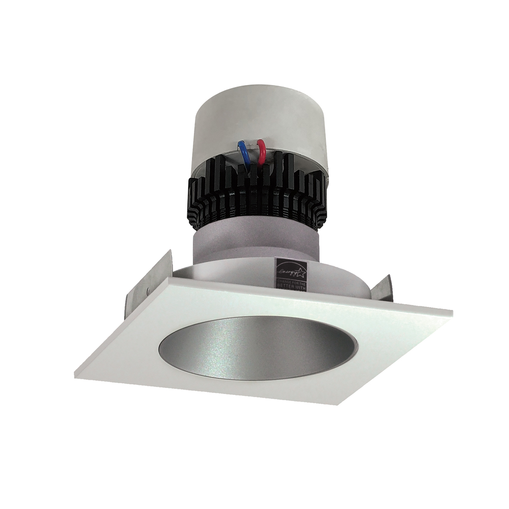 4" Pearl LED Square Retrofit Reflector with Round Aperture, 1000lm / 12W, 4000K, Haze Reflector