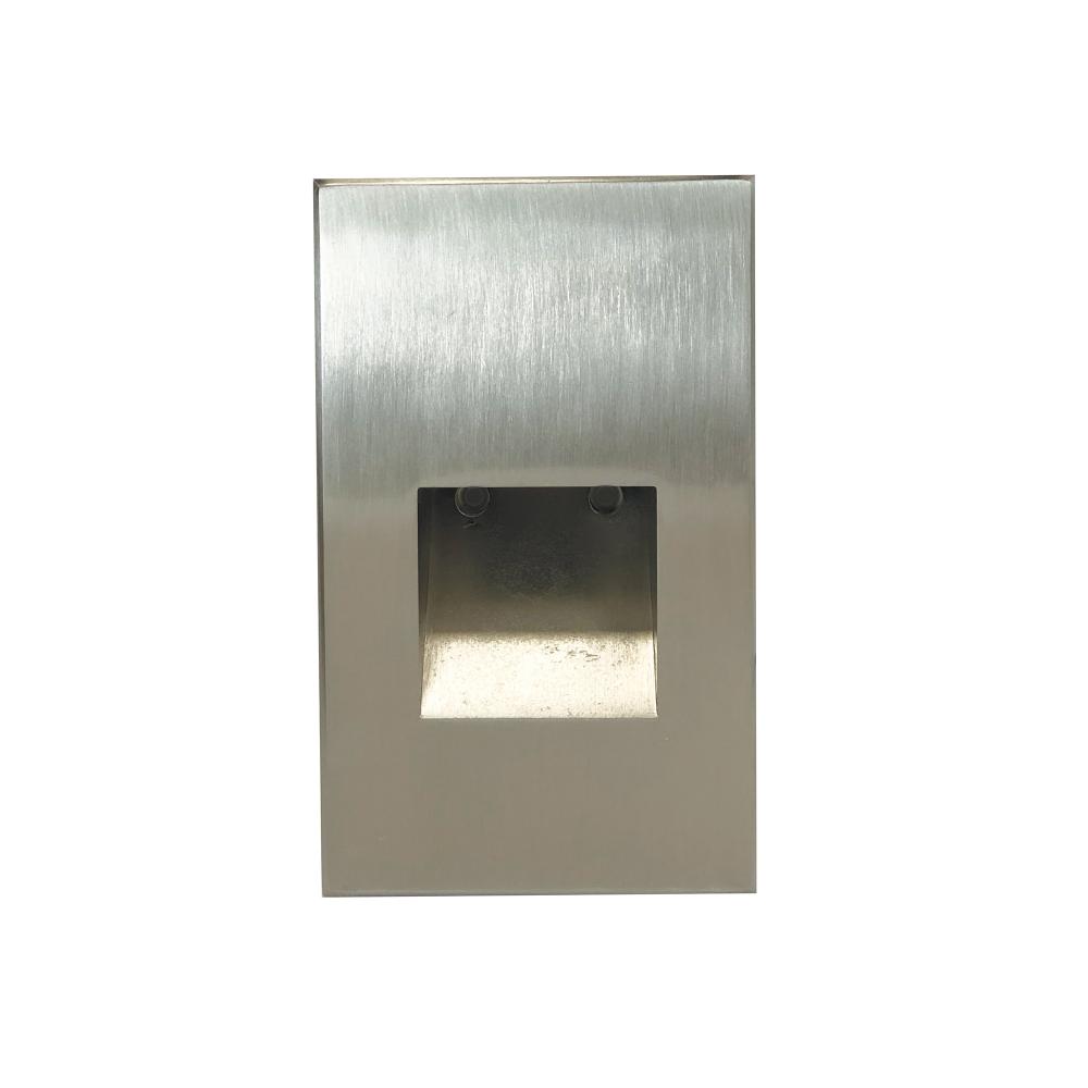 Ari LED Step Light w/ Vertical Wall Wash Face Plate, 30lm, 2.5W, 90+ CRI, 3000K, Brushed Nickel,