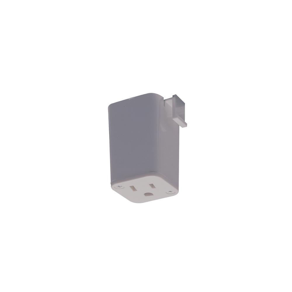 Outlet Adaptor, 1 or 2 circuit track, Silver