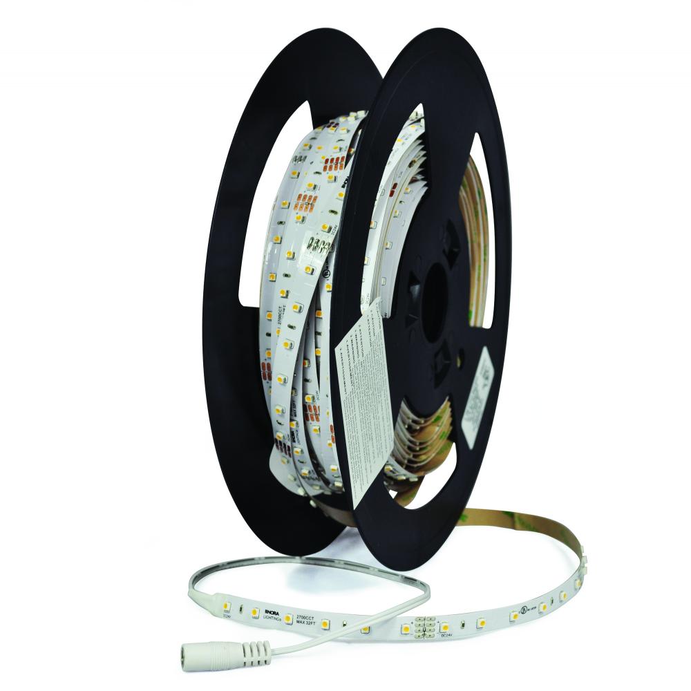 Standard Custom Cut 24V Continuous LED Tape Light, 80lm / 1.3W per foot, 2700K, 90+ CRI