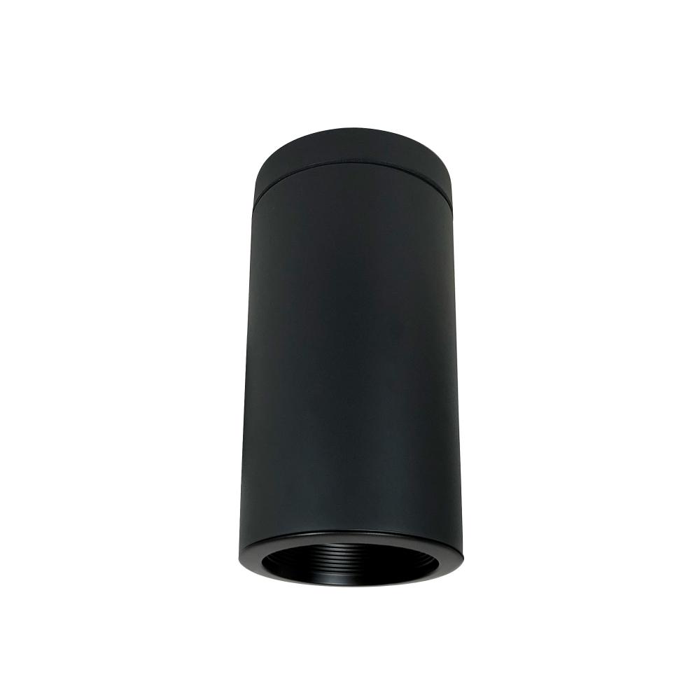 6" Cylinder, Black, Surface Mount, Incandescent, Baf., Black