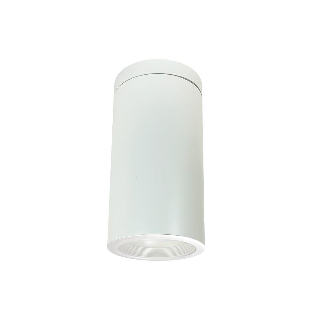 6" Cylinder, White, Surface Mount, 35W Med Base LED, Refl. White