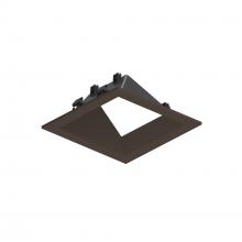 Nora NAPF-3SWWBZ/CL - 3" Apollo Square Flanged Wall Wash Trim with Clear Lens, Bronze Finish