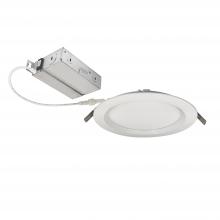 Nora NEFLINTW-R6MPW - 6" FLIN Round Wafer LED Downlight with Selectable CCT, 1300lm / 13.5W, Matte Powder White Finish