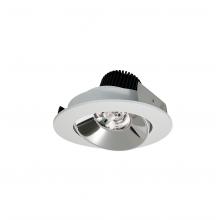 Nora NIO-4RC27QCMPW - 4" Iolite LED Round Adjustable Cone Reflector, 10-Degree Optic, 800lm / 12W, 2700K, Specular