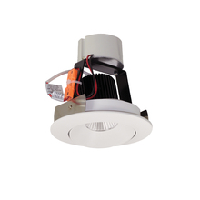Nora NIR-4RC35XMPW/10 - 4" Iolite LED Round Adjustable Cone Retrofit, 1000lm / 12W, 3500K, Matte Powder White Reflector