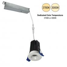 Nora NM1-PRDCL127MPW - 1" M1+ Round LED Downlight, 600lm / 9W, 2700K, Matte Powder White finish