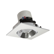 Nora NPR-4SC27XCMPW - 4" Pearl LED Square Adjustable Cone Retrofit, 1000lm / 12W, 2700K, Specular Clear Reflector /