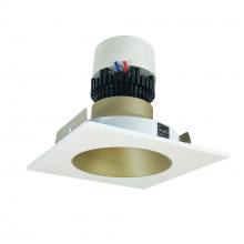 Nora NPR-4SNDC35XCHMPW - 4" Pearl LED Square Retrofit Reflector with Round Aperture, 1000lm / 12W, 3500K, Champagne Haze