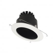  NRM3-6S1L140FB - 6" Marquise III Round Slope Reflector, 900lm, 4000K, Flood Optic, Black Reflector/White Flange