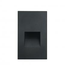 Nora NSW-730/30B - Ari LED Step Light w/ Vertical Wall Wash Face Plate, 30lm, 2.5W, 90+ CRI, 3000K, Black, 120V