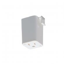 Nora NT-327W/J - Outlet Adaptor, 1 or 2 circuit track, J-style, White