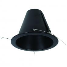  NTM-710BBAL - 6" Air-Tight Aluminum Cone Reflector, Black