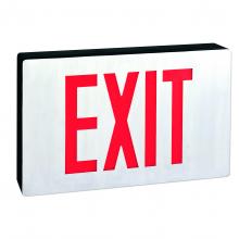 Nora NX-606-LED/R - Die-Cast LED Exit Sign w/ Battery Backup, Single-Faced Aluminum w/ 6" Red Letters in Black