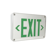  NX-617-LED/G - LED Self-Diagnostic Wet Location Exit Sign w/ Battery Backup, White Housing w/ 6" Green Letters