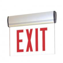 Nora NX-811-LEDRCA - Surface Adjustable LED Edge-Lit Exit Sign, 2 Circuit, 6" Red Letters, Single Face / Clear