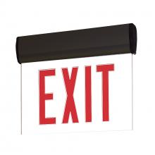 Nora NX-810-LEDRCB - Surface Adjustable LED Edge-Lit Exit Sign, AC only, 6" Red Letters, Single Face / Clear Acrylic,