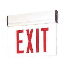 Nora NX-810-LEDRCW - Surface Adjustable LED Edge-Lit Exit Sign, AC only, 6" Red Letters, Single Face / Clear Acrylic,