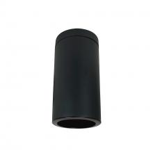 Nora NYLI-6SL151BBB - 6" Cylinder, Black, Surface Mount, 15W Med Base LED, Refl. Black