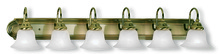 Livex Lighting 1006-01 - 6 Light Antique Brass Bath Light
