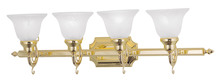 Livex Lighting 1284-02 - 4 Light Polished Brass Bath Light