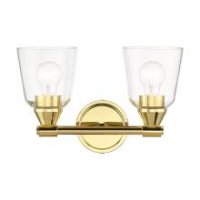 Livex Lighting 16782-02 - 2 Light Polished Brass Vanity Sconce