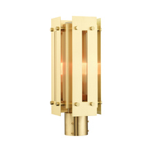 Livex Lighting 21774-12 - 1 Lt Satin Brass Outdoor Post Top Lantern