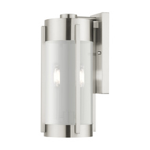 Livex Lighting 22382-91 - 2 Lt Brushed Nickel Outdoor Wall Lantern