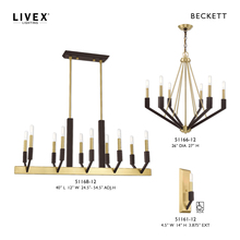 Livex Lighting 51161-12 - 1 Lt Satin Brass & Bronze ADA Wall Sconce