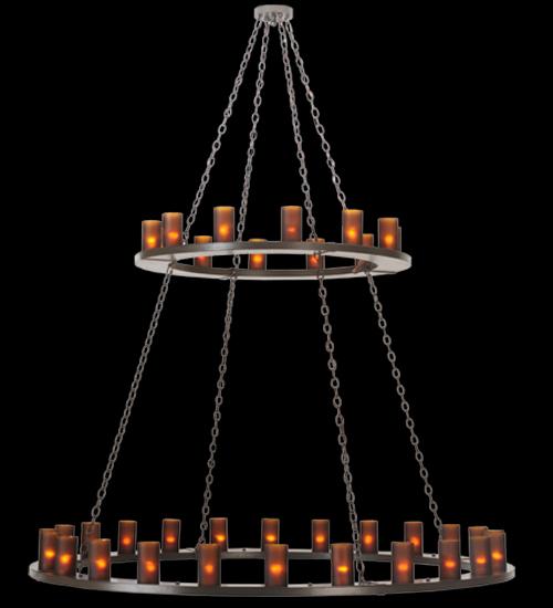 72"W Loxley 36 LT Two Tier Chandelier