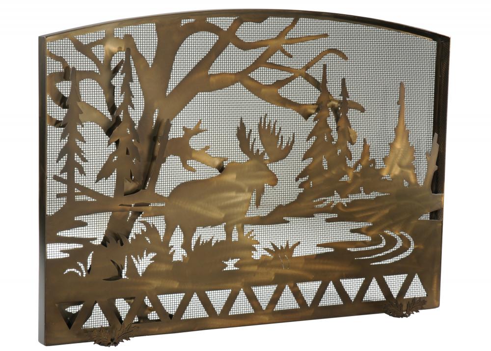 50"W X 35.5"H Moose Creek Arched Fireplace Screen