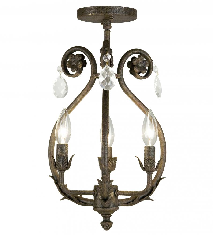 12" Wide Antonia 3 Light Chandelier