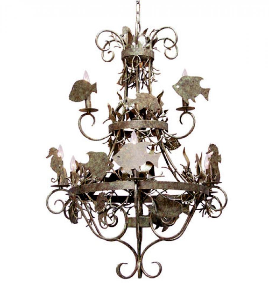 32" Wide De La Mar 9 Light Chandelier