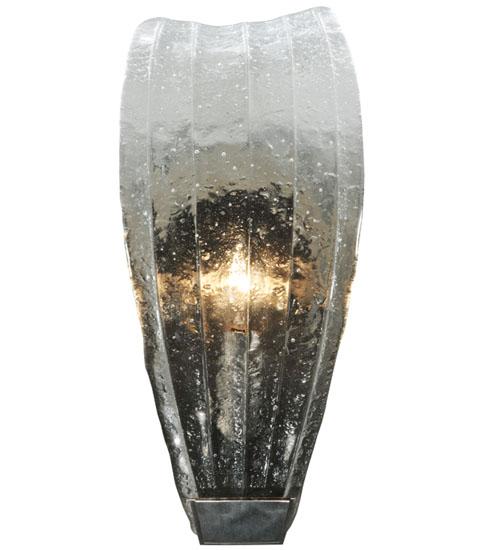 5.75"W Metro Fusion Crystal Clear Glass Wall Sconce