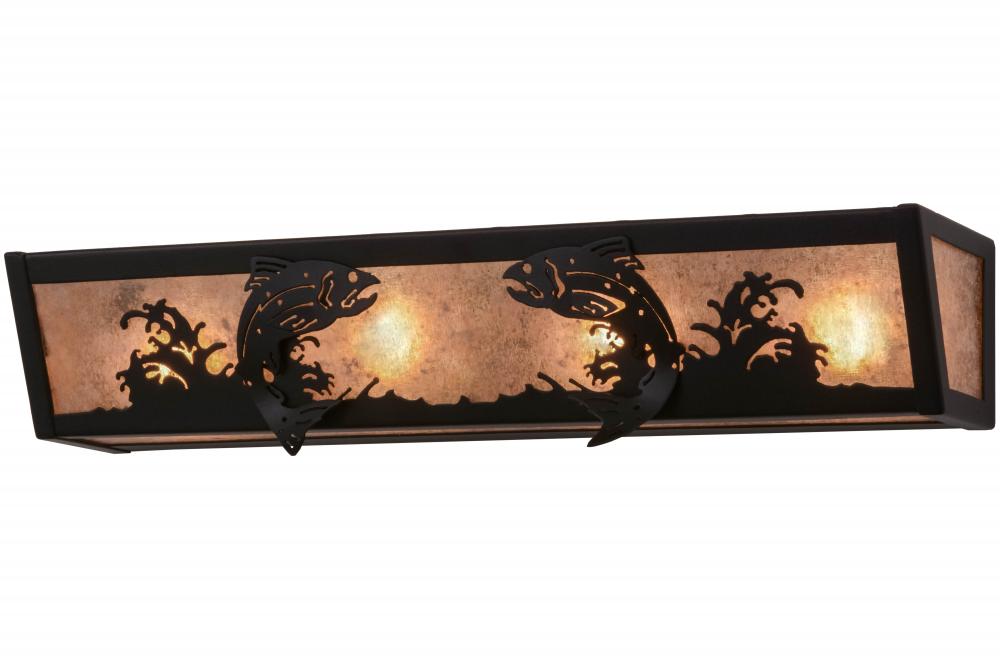 24"W Leaping Trout Vanity Light