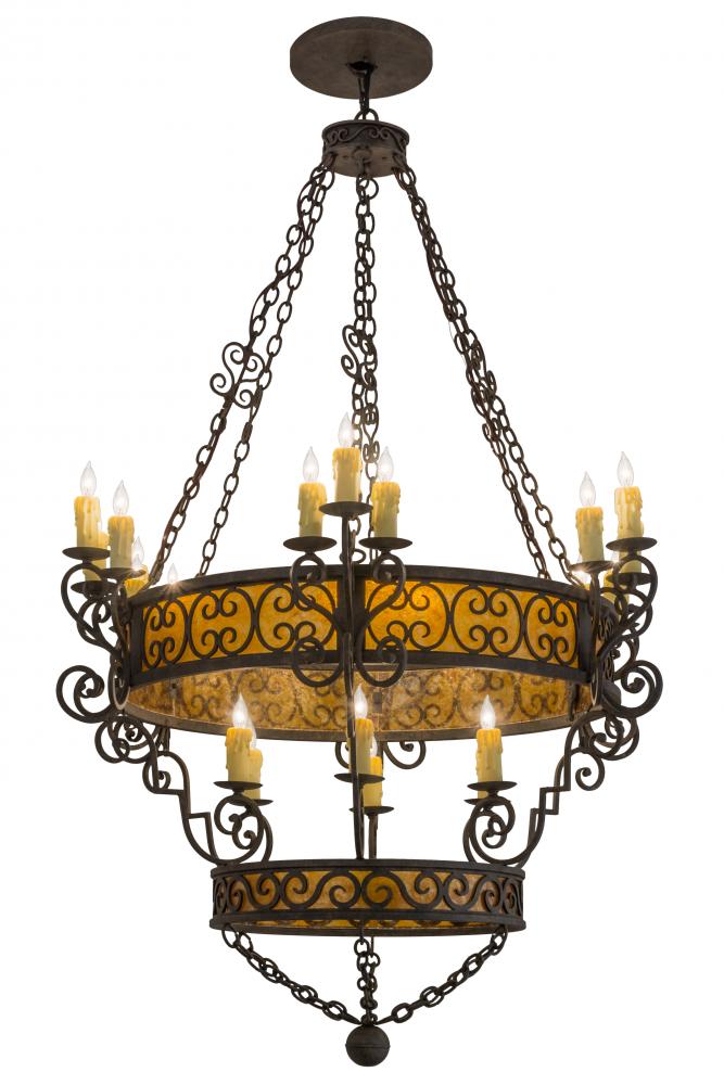 48"W Isabo 24 LT Two Tier Chandelier