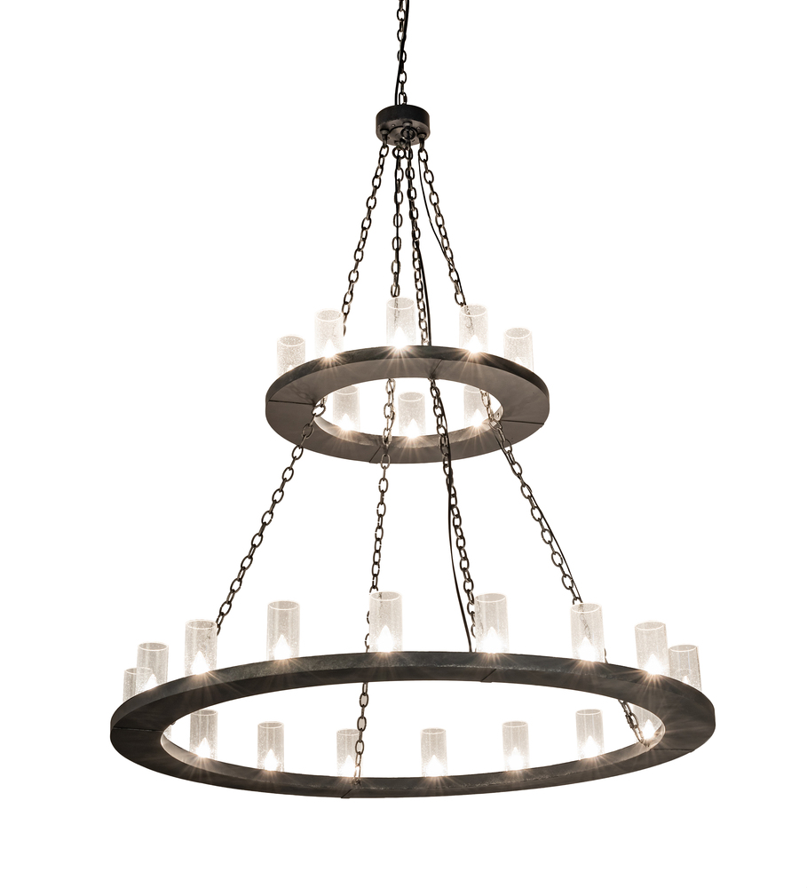 60" Wide Loxley 28 Light Two Tier Chandelier