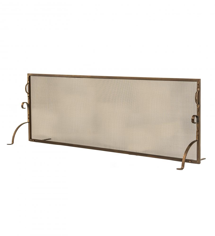 84" Wide X 29" High Prime Fireplace Screen